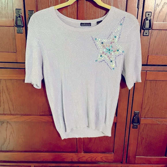 ⭐️RARE Y2K Vintage Moda International Victoria’s Secret Fitted Sweater - Picture 4 of 16